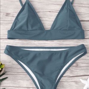 Zaful Blue Padded Bikini